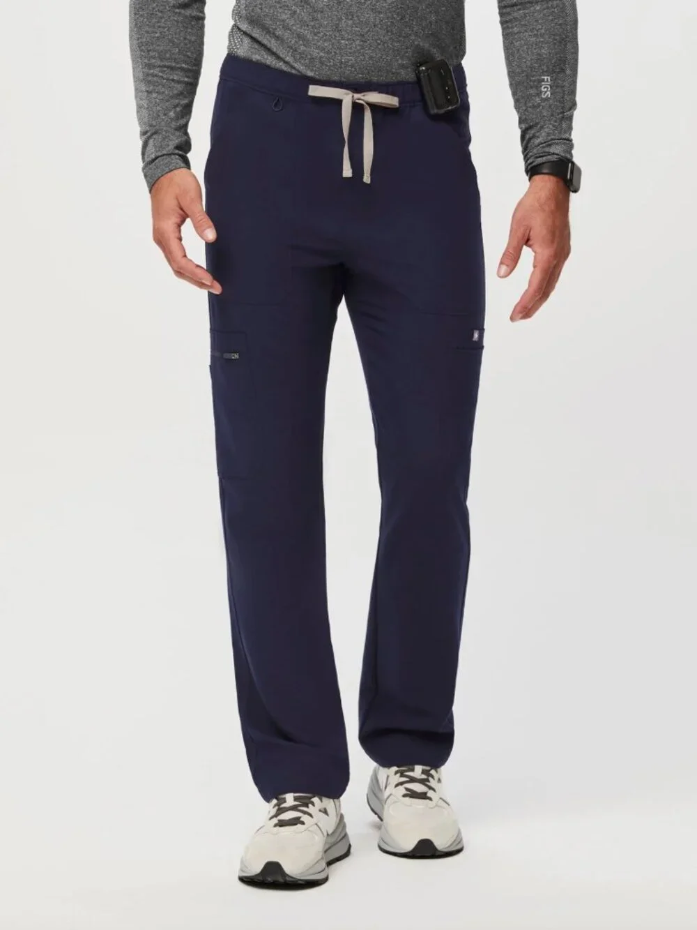 FIGS Cairo Cargo Straight-Leg Scrub Pants Men's Navy Blue Size XL/Short